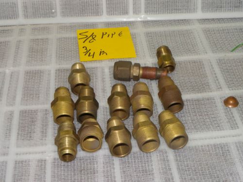 Brass 5/8 flare 3/4 joiners  fittings for refrigeration air condition. lot of 11 for sale