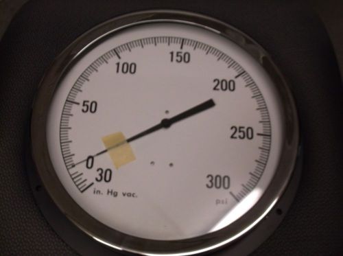 Compound gauge 30 hg to 300 psi  12 inch for sale