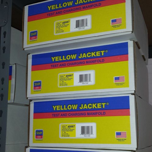 Yellow Jacket 49987 TITAN 4-Valve Manifold w/ 60&#034; Hose Set for R-22/134a/404a