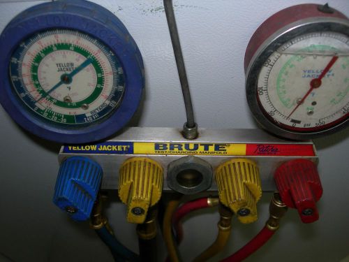 Yellow jacket / ritche brute service gauges heavy duty, r-22, r-12, r-502 for sale