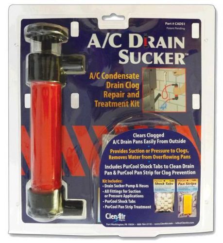 CADS1 A/C Drain Sucker Condensate Drain Clog Repair &amp; Treatment Kit