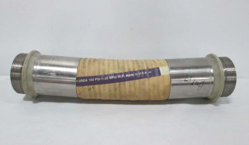 NEW SANITARY HOSE 23-1/2X4 IN STAINLESS FITTINGS D388629