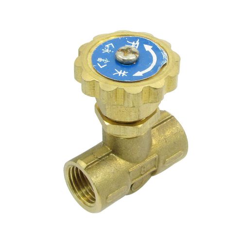 1/4&#034; pt female threaded end rotary knob brass gate valve for sale