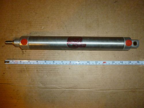 MRS-179-DXP-SA BIMBA STAINLESS AIR CYLINDER APPROX. 1-1/2&#034; BORE X9&#034; STROKE USED