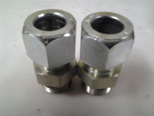 2 new parker p-12bu hydraulic fitting 3/4 comp to 1&#034;seal plug for sale