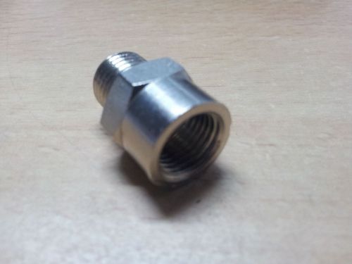 Brass Adaptor fitting 1/4 BSP male to 1/4 BSP female nickel plated