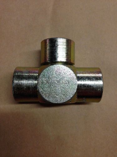 New aeroquip 3/8&#034; npt hydraulic tee fitting for sale