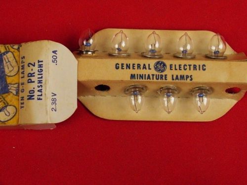 GENERAL ELECTRIC GE MINIATURE LAMPS NO PR2 FLASHLIGHT 8 BULBS NEW UNSUSED