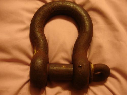 Vintage crosby d-ring 9 1/2 ton 1 1/8&#034; shackle - screw pin type for sale