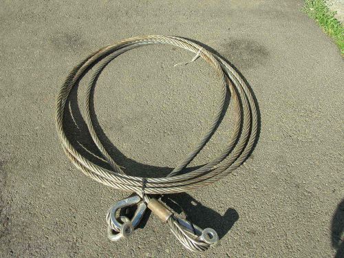 Stainless wire rope 2-3/8&#034; dia 32&#039; + rigging crane logging lifting strap sling for sale