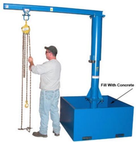 Portable jib crane jib-cb-100-8-10, 1000 lbs, 8&#039; beam for sale