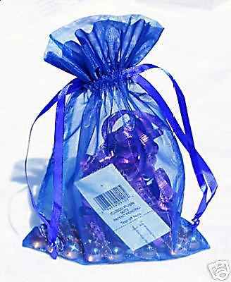 20 PCS 6x9 Royal Blue Organza Fabric Bags Wedding Favor