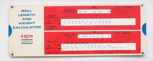 Collectibles:  Roll Length and Weight Calculator/Polyethylene Bag Chart