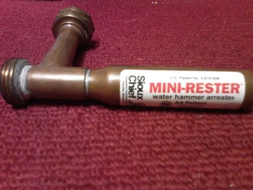 Sioux Chief Mini Rester water hammer arrester AA Pattern Copper