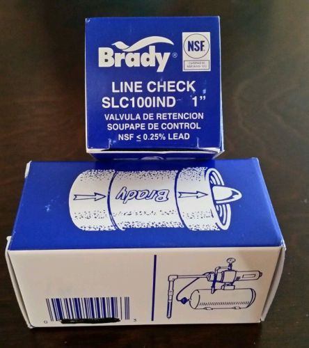 Brady SLC 100 IND 1 in. Spring Loaded Check Valve Free Shipping