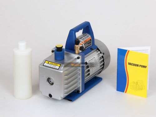 New 2 stage 3cfm rotary vane deep vacuum pump 1/3hp 3cmf hvac ac air tool for sale