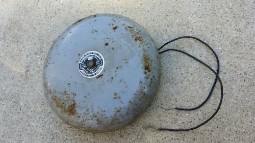 Vintage Ademco metal alarm bell 10&#034; 6 volt model AD10
