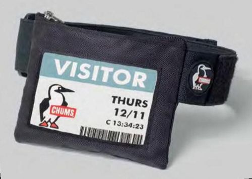 security badge ID Holder Arm Sport Band Wallet clear window Black zip pocket