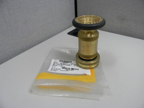 Elkhart brass l-205-eb 1-1/2&#034; fire hose nozzle brass new for sale