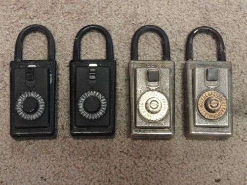 Lot of (4) GE Supra Dial Style Security Combo Key Holder Lock boxes,Real Estate