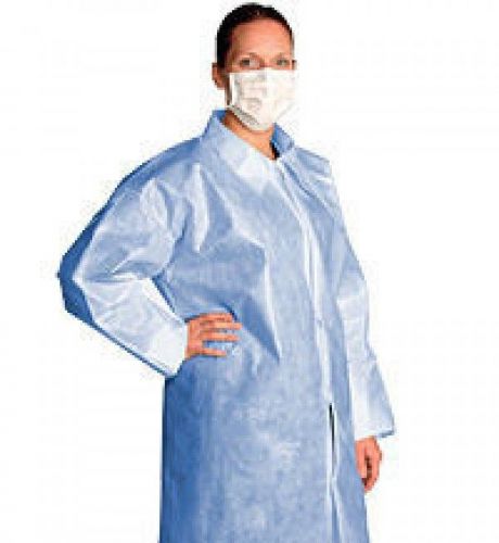 5 NEW SMALL SIZE WHITE DISPOSABLE LAB COATS SUPERIOR GLOVE LCPE65