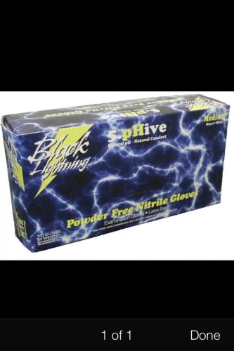 BLACK LIGHTNING NITRILE GLOVES 10 BOXES Master Case GLOVES MEDIUM WITH PH 5.5