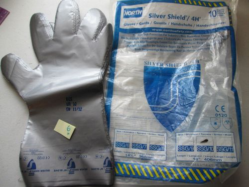 9 PAIR NEW IN PKG NORTH SILVER SHIELD 4H SSG/10 GLOVES 16&#034; 406MM LG (204-1)