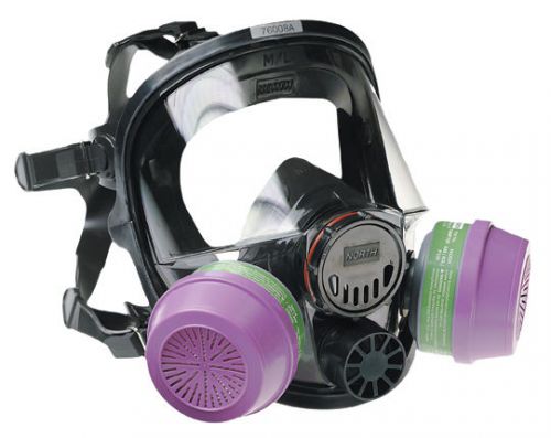 North Silicone Full Facepiece Respirators 7600 Series, Size: M/L