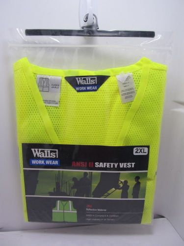 Walls Work Wear Ansi II Safety Vest 3M Reflective New In Package