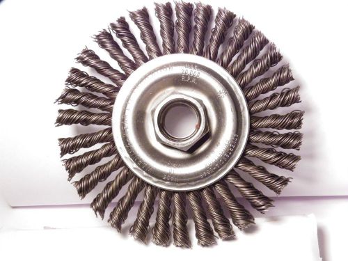 ONE NEW 4&#034;x 5/8-11 MADE IN USA EAGLE BRAND WIRE WHEEL BRUSH Stringer Bead Twist