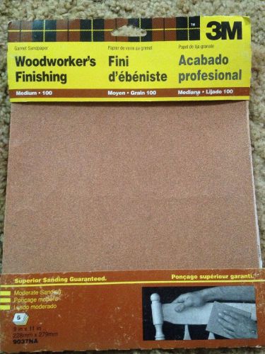 New 3M 9&#034; X 11&#034; Medium Bare Woods Sandpaper 9037NA