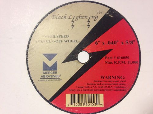 Mercer Black Lightning 6” x .040” x 5/8” Metal Cut Off Wheel 616050 23 in a Box