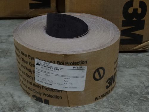 New 3m abrasives 4&#034; x 50yds 241d three-m-ite rb cloth p320 handy shop roll 07695 for sale