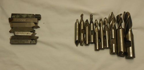 Round milling bits &amp; metal lathe cutter tips used 5/8 to 3/8 for sale