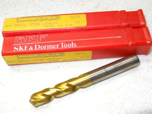 2 - skf &amp; dormer tools a520 9.40mm adx screw machine stub length twist drill tin for sale
