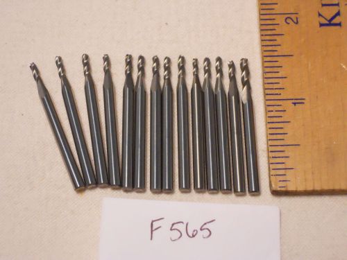 14 new 3 mm shank carbide end mills. 3 flute. ball. usa made. (f565) for sale