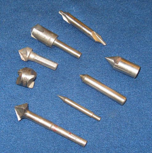 Lot of 5 countersinks and 3 dead centers for sale