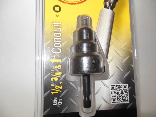 KLEIN TOOLS Conduit EMT Reamer/Drill Head 1/2&#034;, 3/4&#034;, &amp; 1&#034; ~ IMPACT RATED