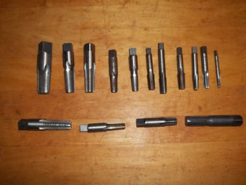 Lot of 15 various pipe thread taps for sale