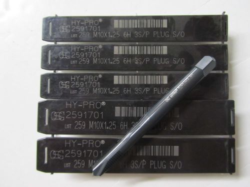 5 pcs osg hy-pro 10mm metric 10 mm h6 plug 3 flutes spiral point taps 2591701 for sale