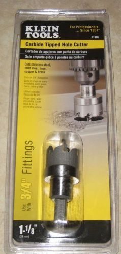 NEW Klein Tools 1 1/8&#034; Carbide Tipped Hole Cutter Free Shipping !!!