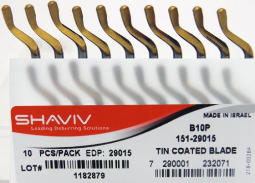 10pcs Type B10P HSS TiN Coated Deburring Replacement Blades Shaviv EDP #29015
