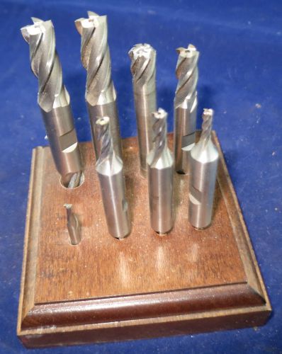 End Mill Stand, Plus Assorted HSS Double End Mills