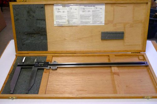 FOWLER GERMANY LARGE 18&#034; DIGITAL ELECTRONIC CALIPER in CASE machinist tools *shl