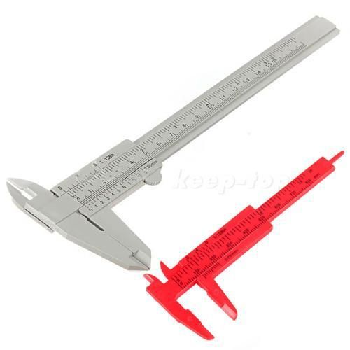 150mm+80mm Plastic Student Sliding Vernier Caliper Gauge Measure Tool Ruler K0TN