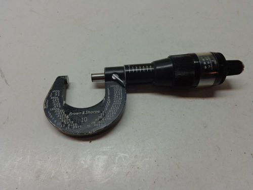 Brown &amp; Sharpe #10 Micrometer Needs Repair Selling &#034;AS-IS&#034; Parts/Not Working