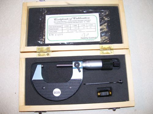Micrometer, 1&#034; - 2&#034; fowler (.0001) carbide faces tool for sale