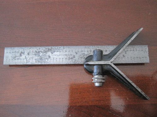 Starrett 6 inch rule No. 4R GRAD and Center finder, Machinist Tool