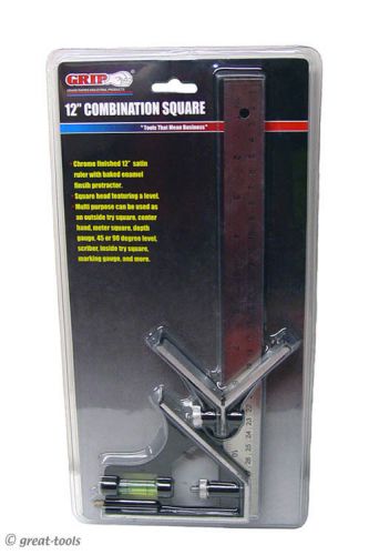 NEW COMBINATION SQUARE, 12&#034; - woodworking iron workers tool tools measuring