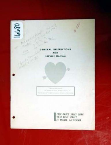 Tru-Trace Instructions and Service Manual Pacemaker 45 (Inv.16680)